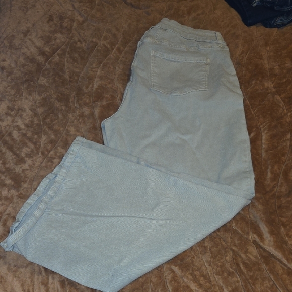 Kut from the Kloth Denim - Kut from the Kloth Beige Denim Wide Leg Pants